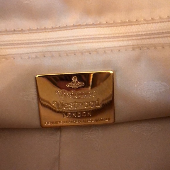 Vivienne Westwood rosa satin and leather country orb bag with gold hardware - Picture 6 of 6